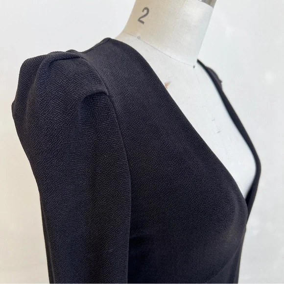 Free People Black Bell Sleeve Romantic Dress - Picture 5 of 8